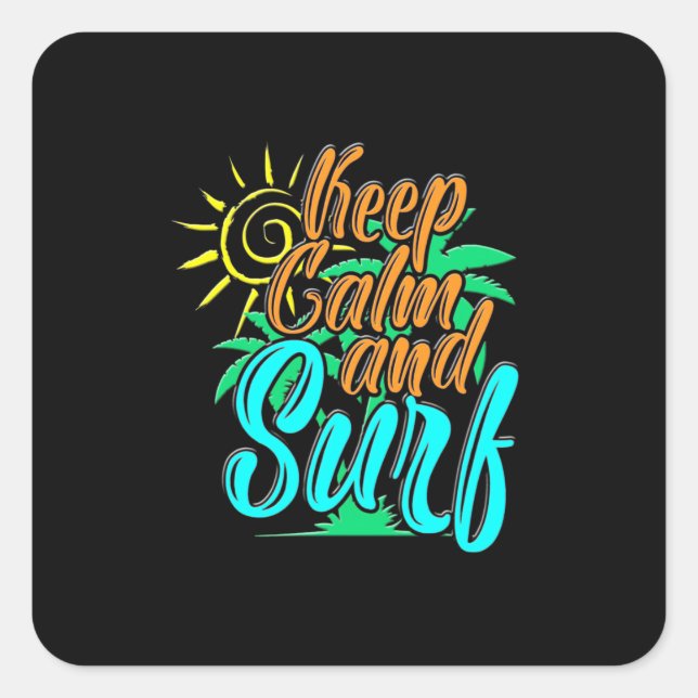 Keep Calm And Sulf Square Sticker (Front)