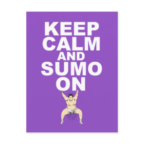 Keep Calm and Sumo On Gift Print Unique Design Postcard