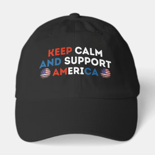 Keep Calm And Support America Soccer Hat
