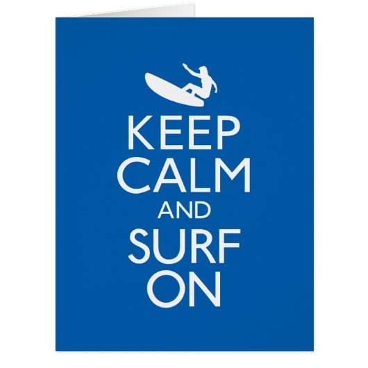 Keep Calm and Surf On Cards (Front)