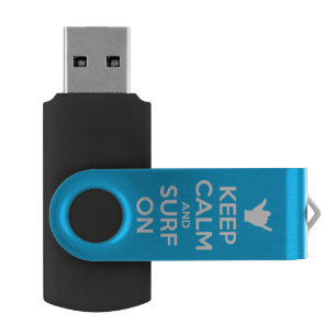 Keep Calm and Surf On Flash Drive