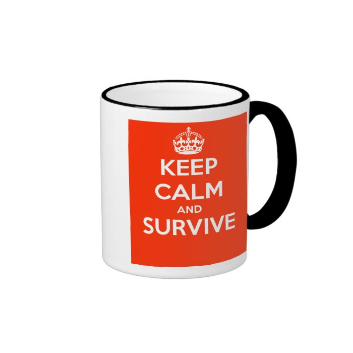 Keep Calm And Survive Ringer Mug LH