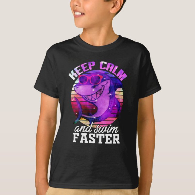 Keep Calm And Swim Faster T-Shirt (Front)