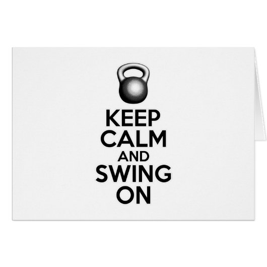 Keep Calm and Swing On Cards (Front Horizontal)