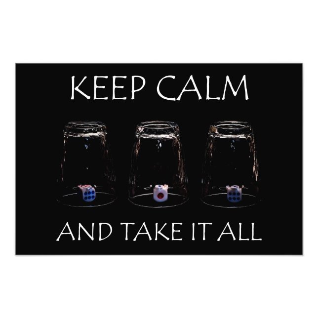 Keep calm and take it all photo print (Front)