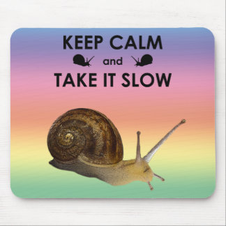 Keep Calm and Take it Slow Mousemat (Rainbow) Mouse Pad