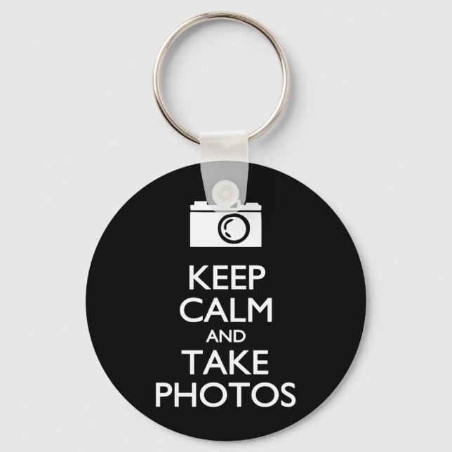 Keep Calm and Take Photos Keychain (Front)