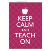 Keep Calm and Teach On, Pink Plaid (Front)