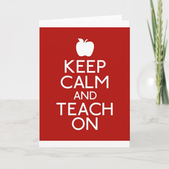 Keep Calm and TEACH on-red Card (Front)