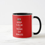 Keep Calm And Think Of Wales Mug at Zazzle