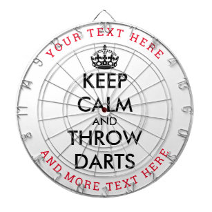 Keep calm and throw darts funny custom dart board