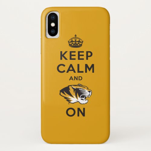 Keep Calm and Tiger on iPhone X Case