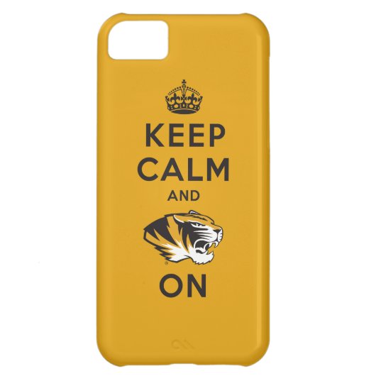 Keep Calm and Tiger on Case-Mate iPhone Case (Back)
