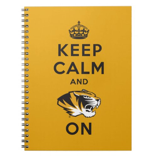 Keep Calm and Tiger on Notebook