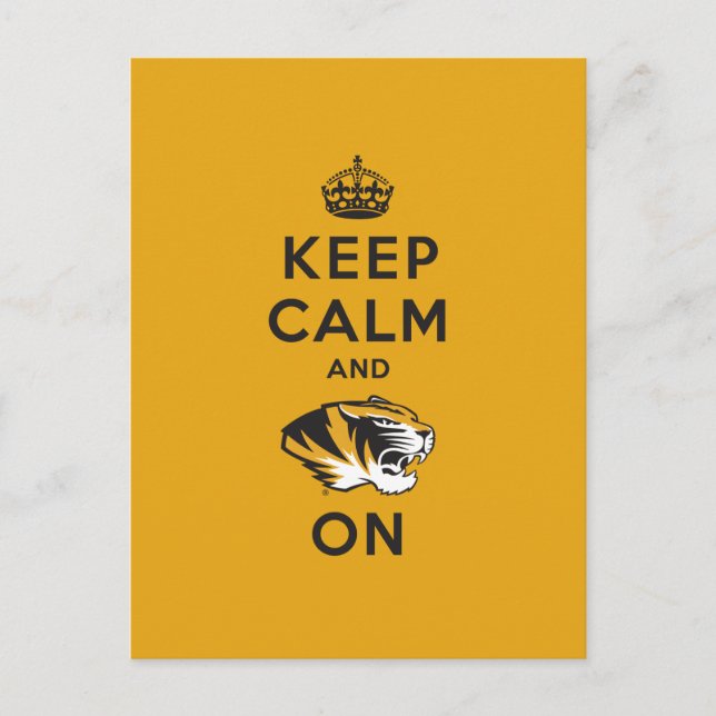 Keep Calm and Tiger on Postcard (Front)