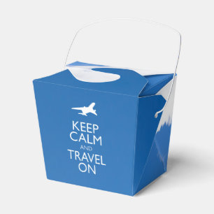 KEEP CALM AND TRAVEL ON FAVOR BOXES