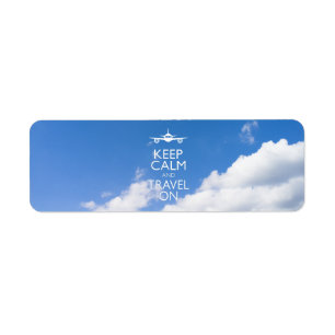KEEP CALM AND TRAVEL ON LABEL