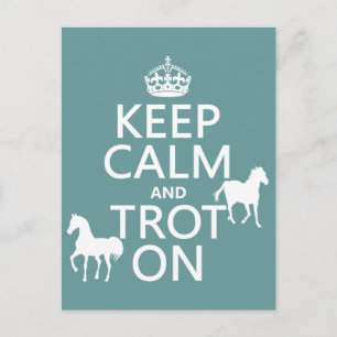 Keep Calm and Trot On - Horses - All Colors Postcard