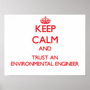 Keep Calm and Trust an Environmental Engineer Poster