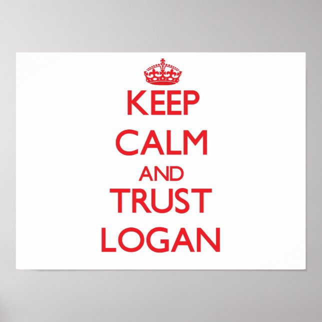 Keep Calm and TRUST Logan Poster (Front)
