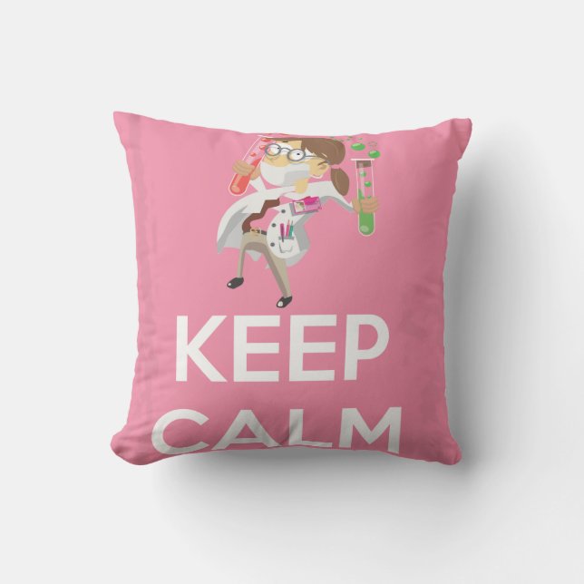 Keep Calm and Trust Science Throw Pillow (Front)
