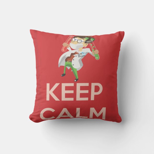 Keep Calm and Trust Science Throw Pillow (Front)