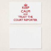 Keep Calm and Trust the Court Reporter (Front & Back)
