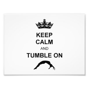 Keep calm and tumble gymnast photo print