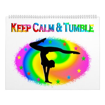 Keep Calm And Tumble Gymnastics Calendar by MySportsStar at Zazzle