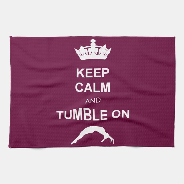 Keep Calm and Tumble on Towel (Horizontal)