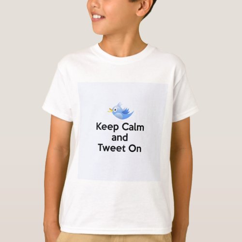 Keep Calm and Tweet On Bluebird T_Shirt