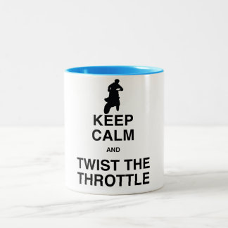 Keep Calm and Twist the Throttle - Dirt Bike Two-Tone Coffee Mug