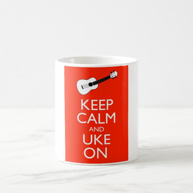 Keep Calm and Uke On! Coffee Mug (Center)