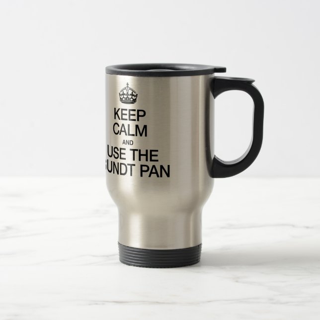 KEEP CALM AND USE THE BUNDT PAN TRAVEL MUG (Right)