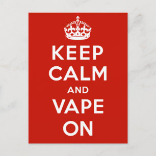 Keep Calm and Vape On Postcard