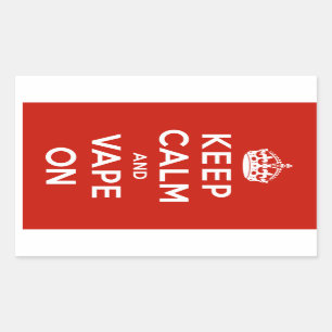 Keep Calm and Vape On Rectangular Sticker