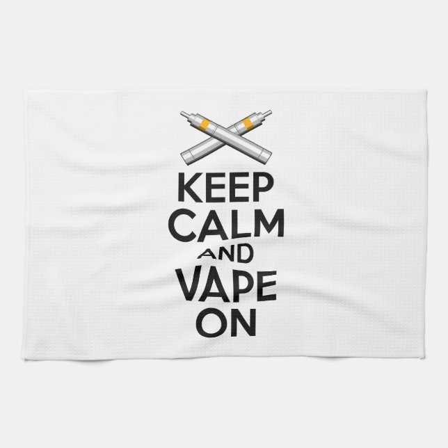 Keep Calm and Vape On Towel (Horizontal)