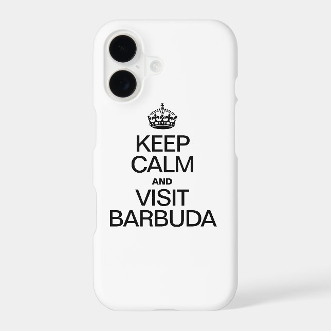 KEEP CALM AND VISIT BARBUDA IPHONE CASE (Back)