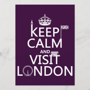 Keep Calm and Visit London Invitation