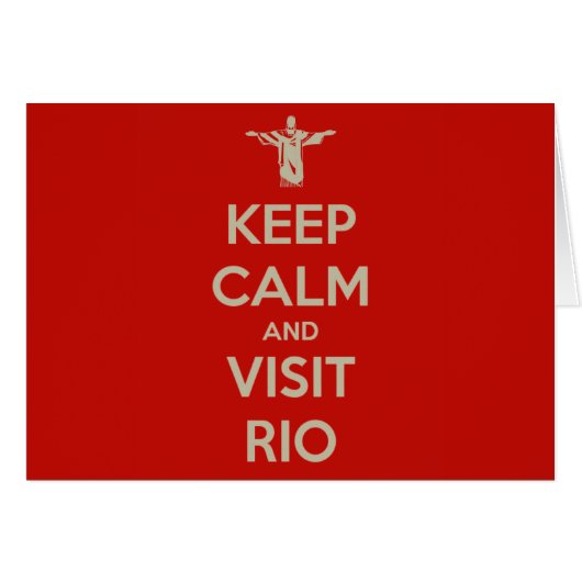 Keep Calm and Visit Rio Cards (Front Horizontal)