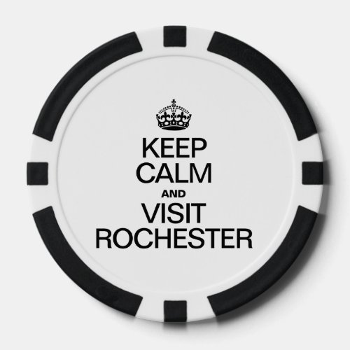 KEEP CALM AND VISIT ROCHESTER POKER CHIPS