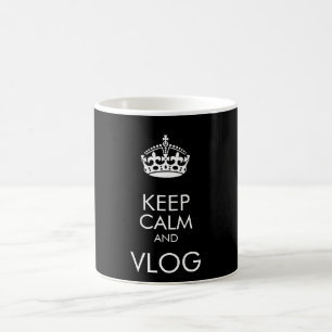 Keep calm and vlog - customize background color coffee mug