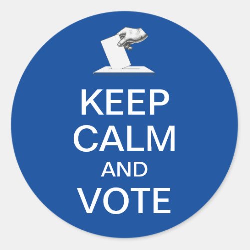 Keep Calm and Vote 2024 Classic Round Sticker