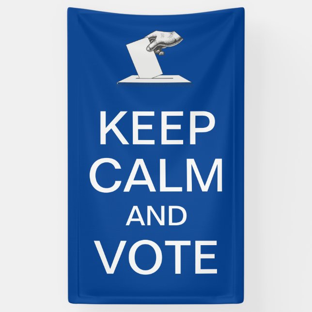 Keep Calm and Vote 2026 Banner (Vertical)