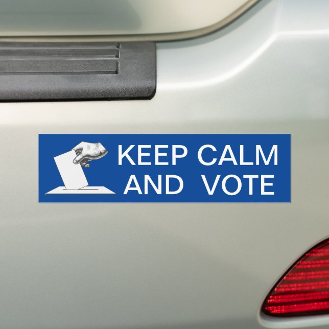 Keep Calm and Vote 2026 Bumper Sticker (On Car)