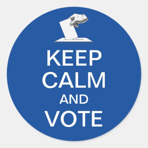 Keep Calm and Vote 2026 Classic Round Sticker