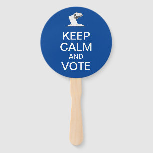 Keep Calm and Vote 2026 Hand Fan