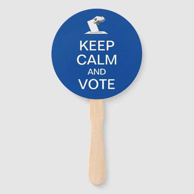 Keep Calm and Vote 2026 Hand Fan (Front)