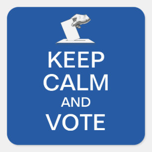 Keep Calm and Vote 2026 Square Sticker