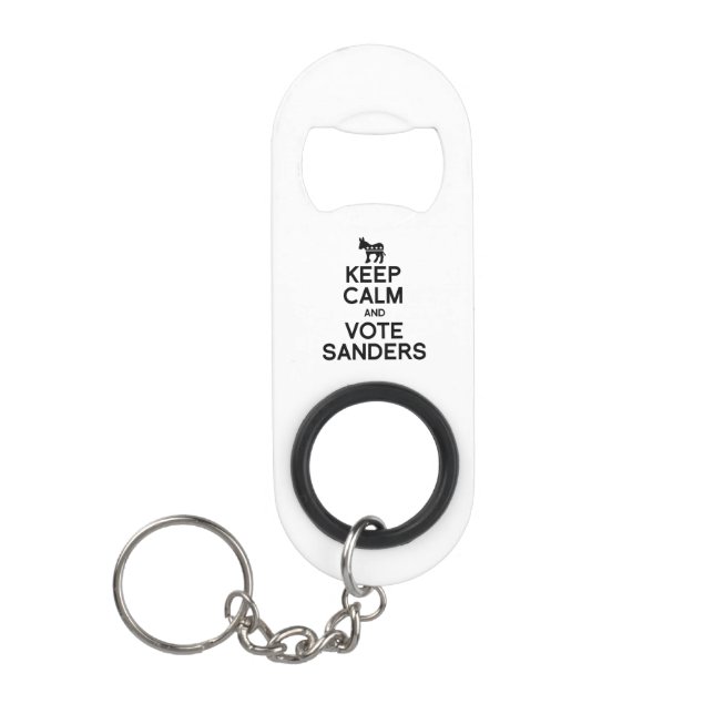 Keep Calm and Vote Bernie Sanders Keychain Bottle Opener (Front)